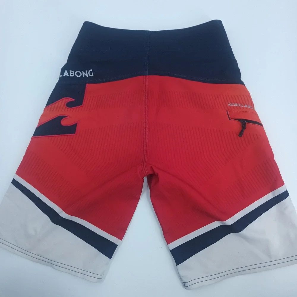 Billabong Platinum X Recycler Kids Board Shorts Red Navy White Size 22 B102ADOM
